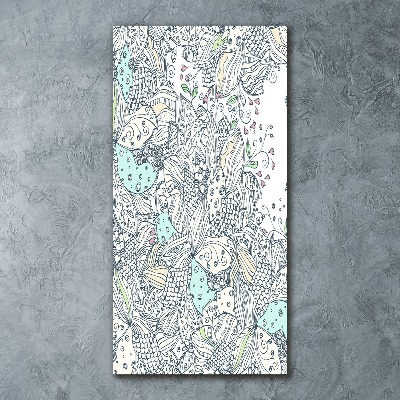 Staand foto in plexiglas Bloemenpatroon