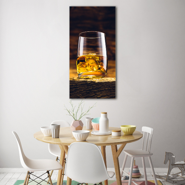 Staand foto op plexiglas Bourbon in een glas