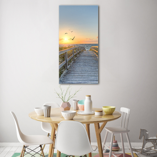 Staand foto in plexiglas Pad naar het strand