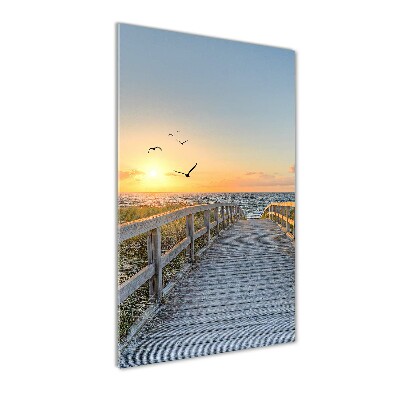 Staand foto in plexiglas Pad naar het strand