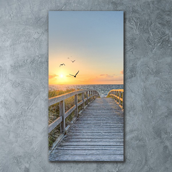 Staand foto in plexiglas Pad naar het strand