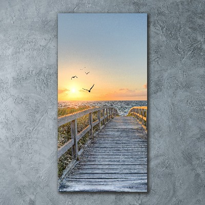 Staand foto in plexiglas Pad naar het strand