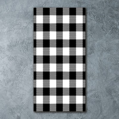 Foto obraz szkło akryl pionowy Czarno-biała krata