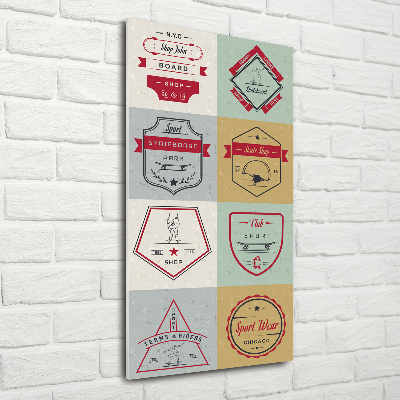 Obraz zdjęcie akryl pionowy Deskorolka znaki