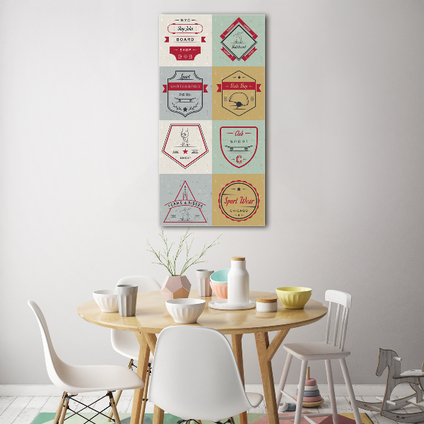 Staand foto in plexiglas Skateboardborden