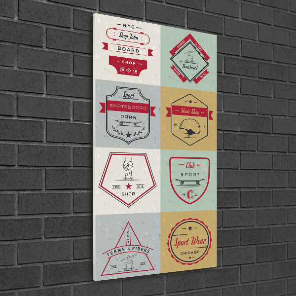 Staand foto in plexiglas Skateboardborden