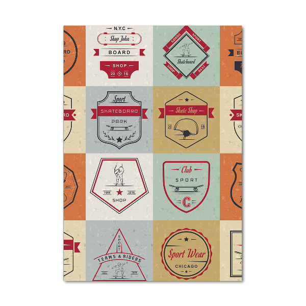 Staand foto in plexiglas Skateboardborden