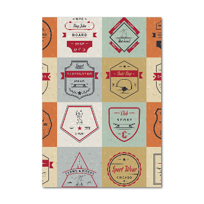 Obraz zdjęcie akryl pionowy Deskorolka znaki