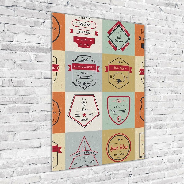 Staand foto in plexiglas Skateboardborden