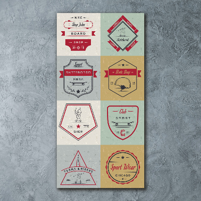 Obraz zdjęcie akryl pionowy Deskorolka znaki