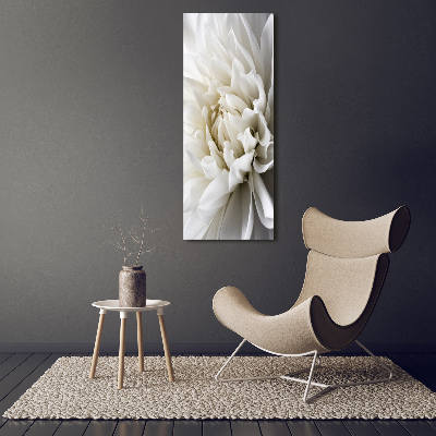Staand foto plexiglas Witte dahlia