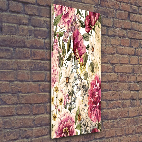 Staand plexiglas foto Bloemenpatroon