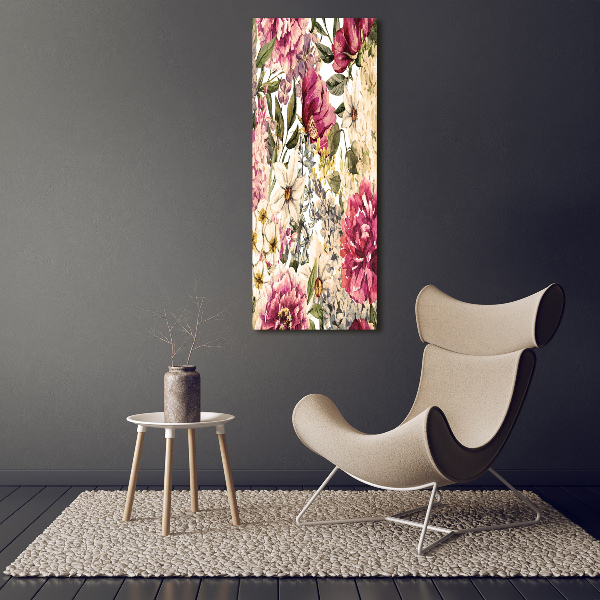 Staand plexiglas foto Bloemenpatroon