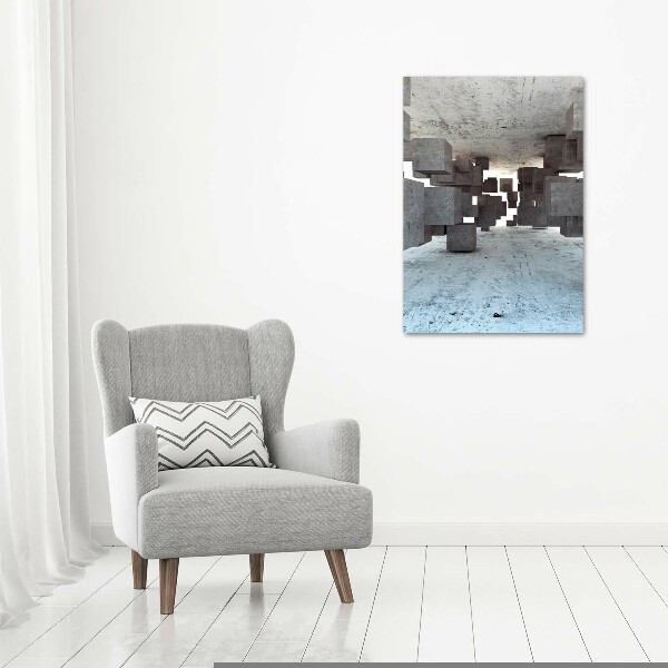 Staand plexiglas foto Kubussen van beton