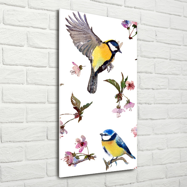 Staand foto plexiglas Vogels en bloemen