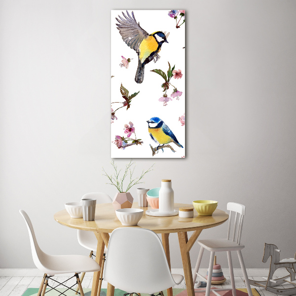 Staand foto plexiglas Vogels en bloemen