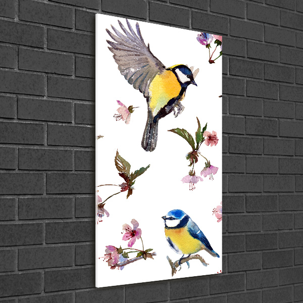 Staand foto plexiglas Vogels en bloemen