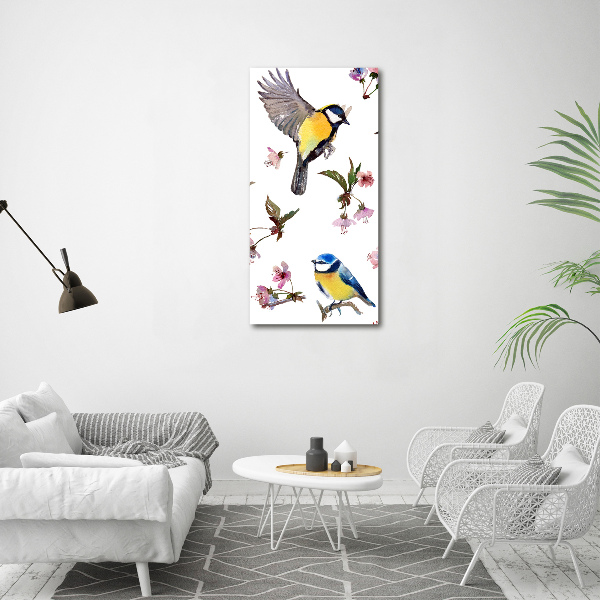 Staand foto plexiglas Vogels en bloemen