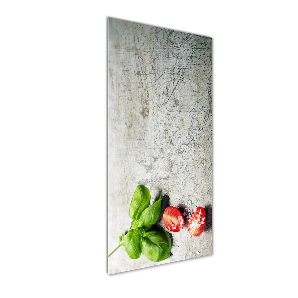 Staand foto op plexiglas Tomaten en basilicum