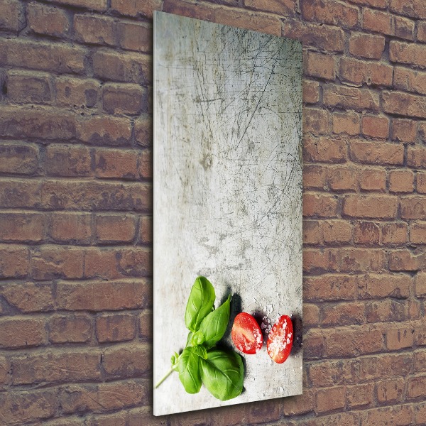 Staand foto op plexiglas Tomaten en basilicum