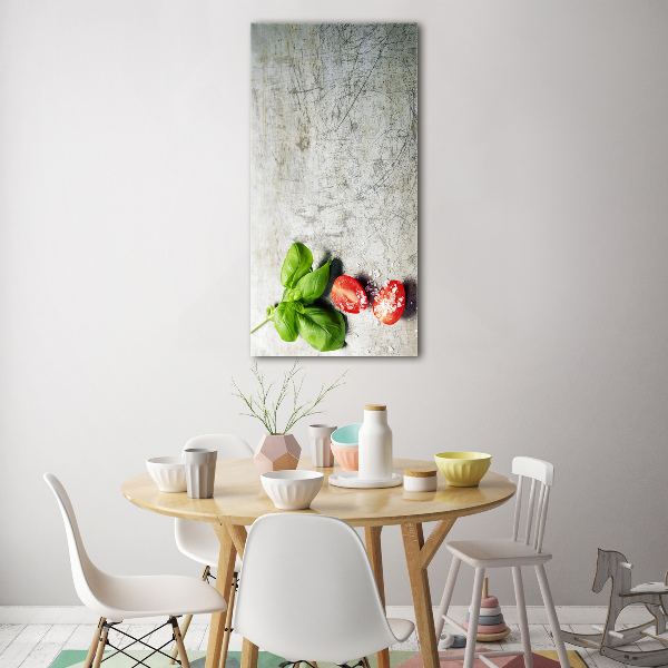 Staand foto op plexiglas Tomaten en basilicum