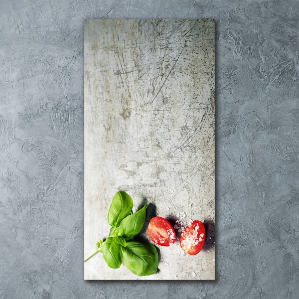Staand foto op plexiglas Tomaten en basilicum