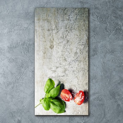 Staand foto op plexiglas Tomaten en basilicum