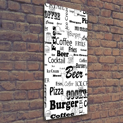 Staand plexiglas foto Restaurantmenu