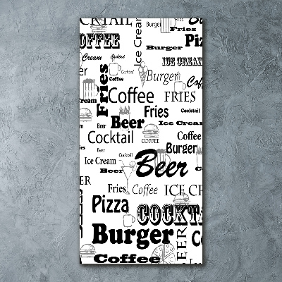 Staand plexiglas foto Restaurantmenu