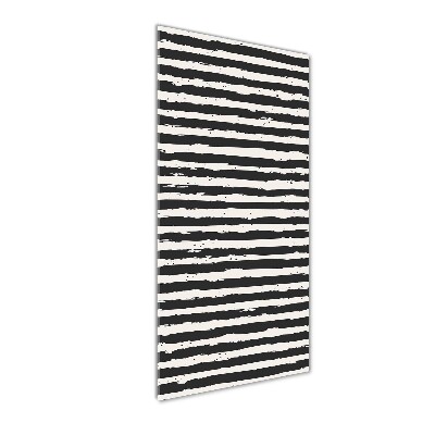 Foto obraz szkło akryl pionowy Czarno-białe paski