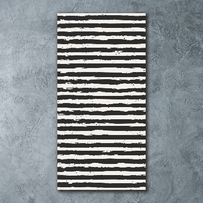 Foto obraz szkło akryl pionowy Czarno-białe paski