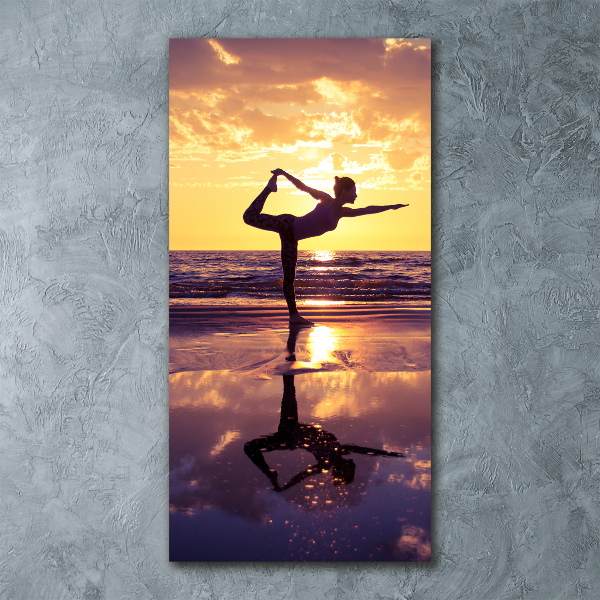Staand foto plexiglas Yoga op het strand