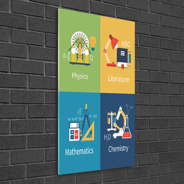 Staand plexiglas foto Schoolvakken