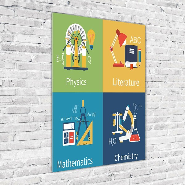 Staand plexiglas foto Schoolvakken