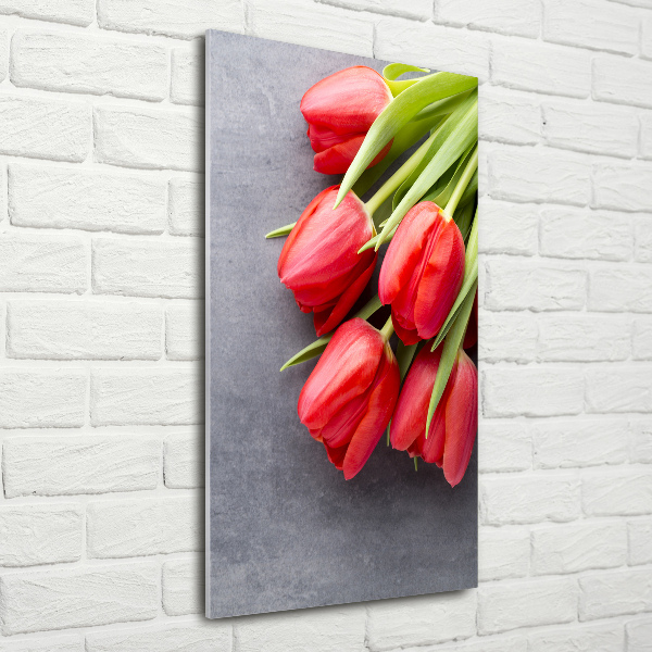 Staand foto plexiglas Rode tulpen