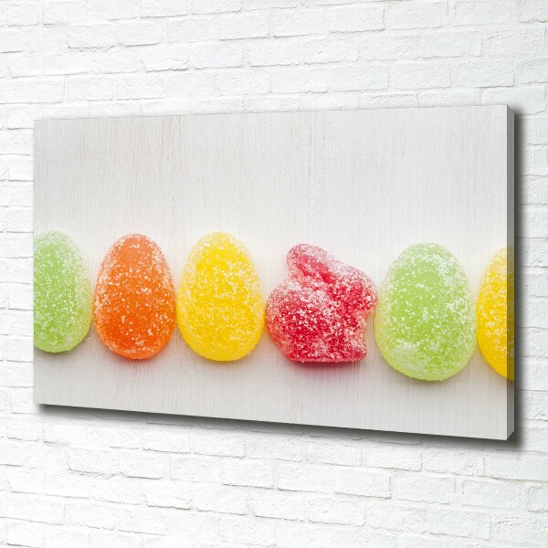 Foto canvas Kleurrijke jellybeans