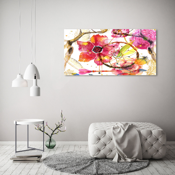 Foto op canvas Bloemenpatroon