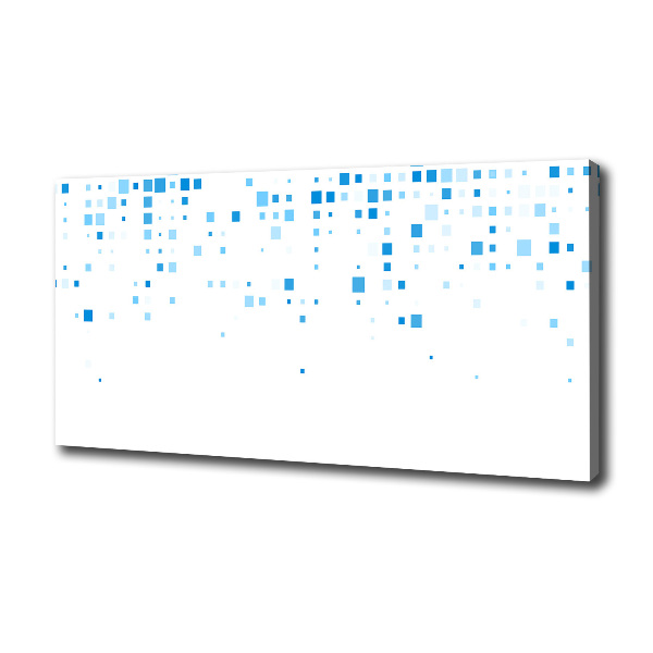 Canvas schilderij Blauwe vierkanten