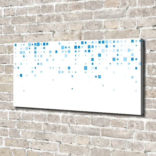 Canvas schilderij Blauwe vierkanten
