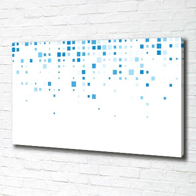 Canvas schilderij Blauwe vierkanten