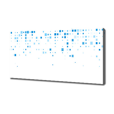 Canvas schilderij Blauwe vierkanten