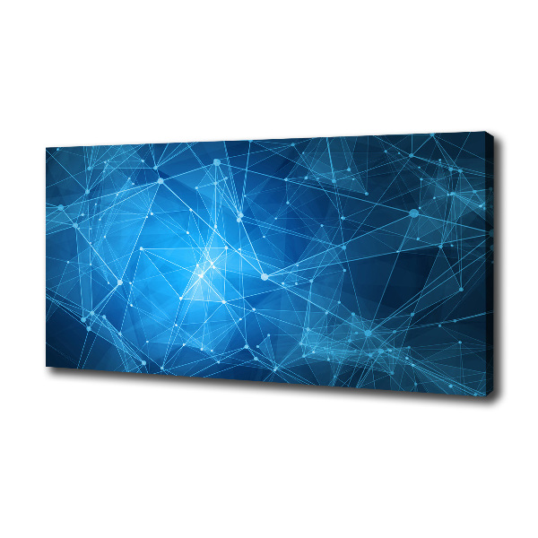 Schilderij op canvas Blauwe lijnen