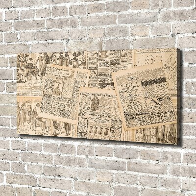 Canvas schilderij Een oude krant