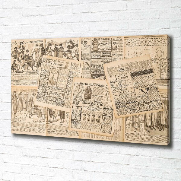 Canvas schilderij Een oude krant
