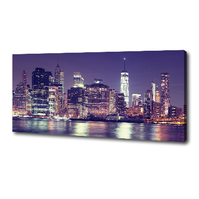 Canvas schilderij New York 's nachts