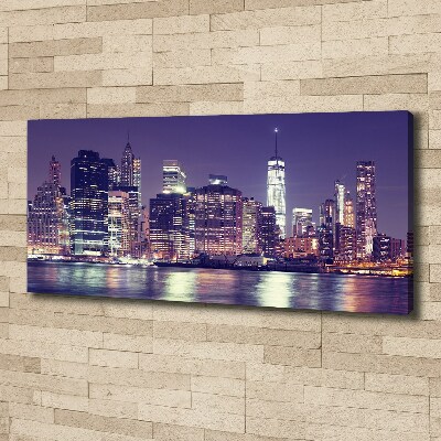 Canvas schilderij New York 's nachts