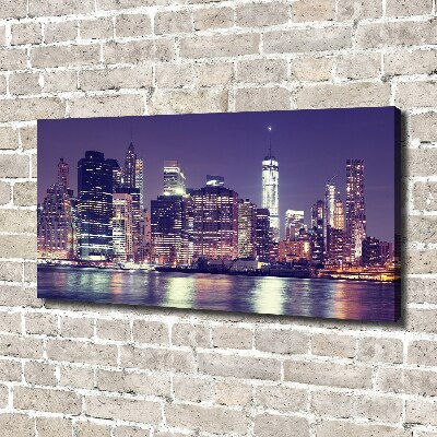 Canvas schilderij New York 's nachts