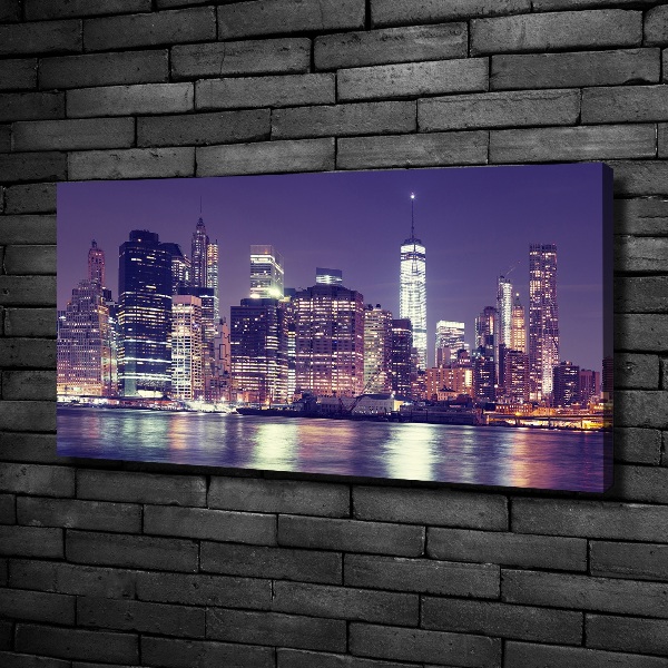 Canvas schilderij New York 's nachts