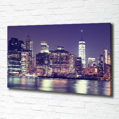 Canvas schilderij New York 's nachts
