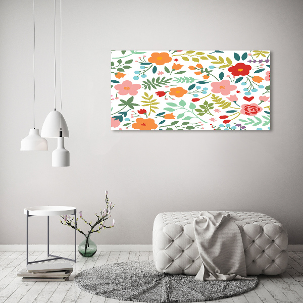 Schilderij op canvas Illustratie van bloemen